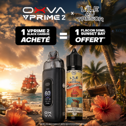 Pack Offre - Kit Pod VPrime 2 3400mAh - OXVA 1+1 L'Ile au Trésor 50ml