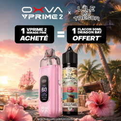 Pack Offre - Kit Pod VPrime 2 3400mAh - OXVA 1+1 L'Ile au Trésor 50ml