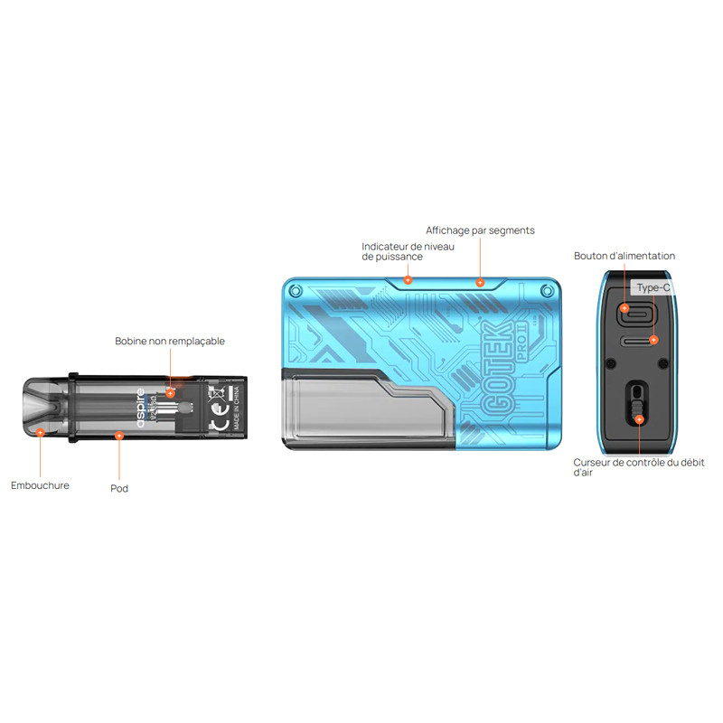 Kit Pod Gotek Pro II 2500mAh - Aspire