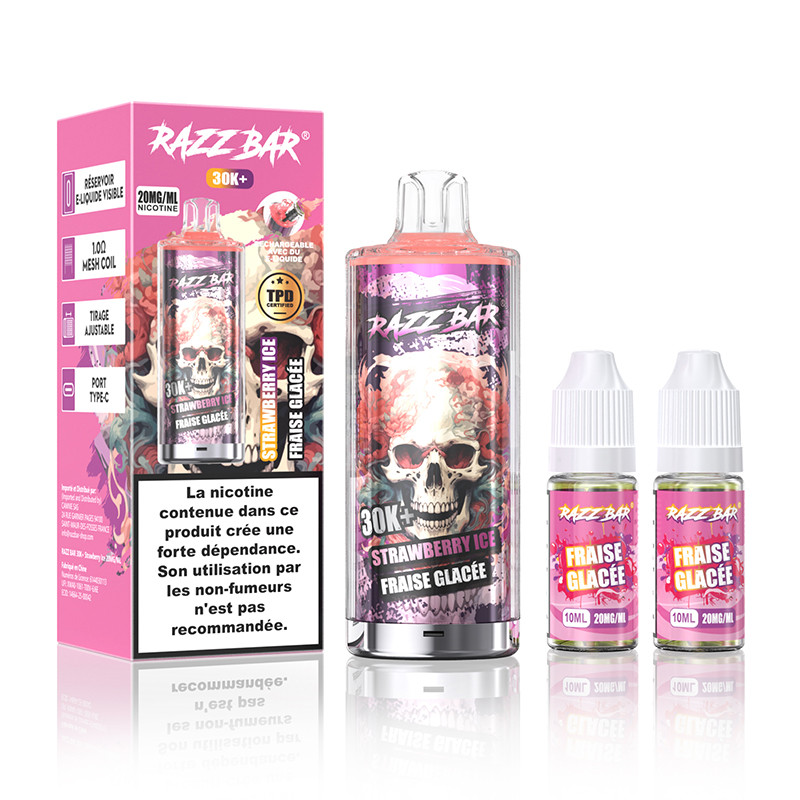 Puff Razz Bar 30K 650mAh 22ml - Razz Bar