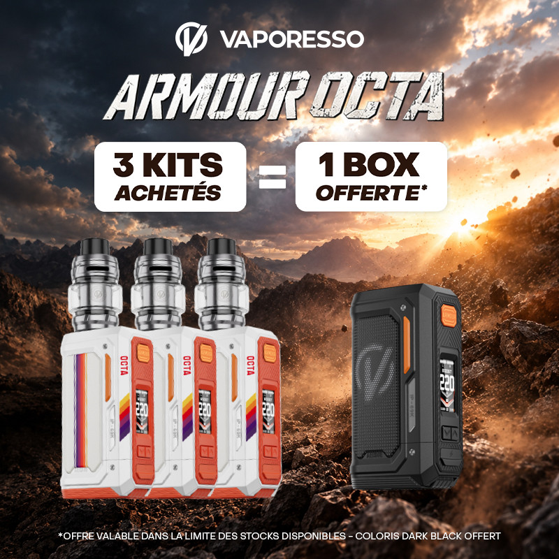 Pack Offre - Kit Armour Octa 220w avec iTank T Dual Mesh 6ml - Vaporesso 3+1 Box