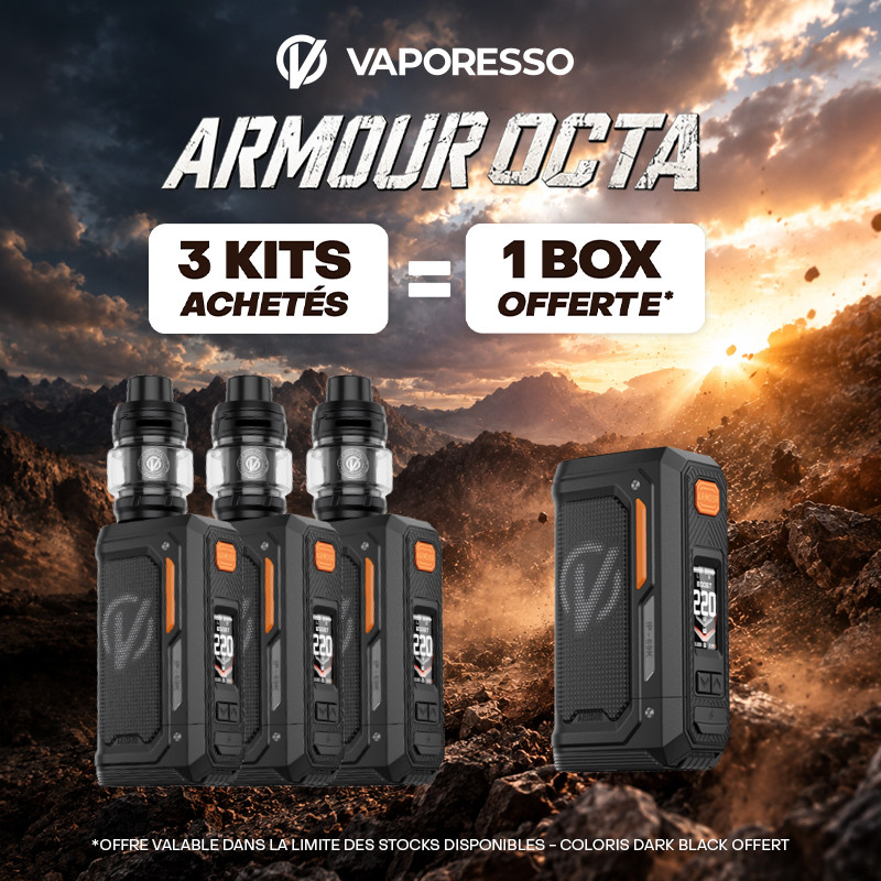 Pack Offre - Kit Armour Octa 220w avec iTank T Dual Mesh 6ml - Vaporesso 3+1 Box