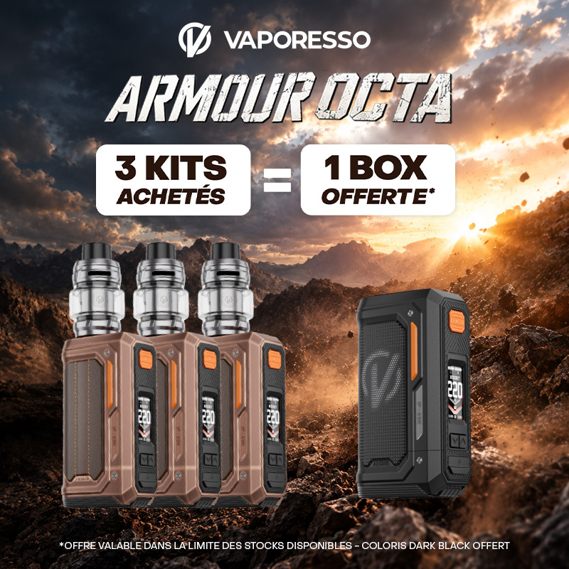 Pack Offre - Kit Armour Octa 220w avec iTank T Dual Mesh 6ml - Vaporesso 3+1 Box