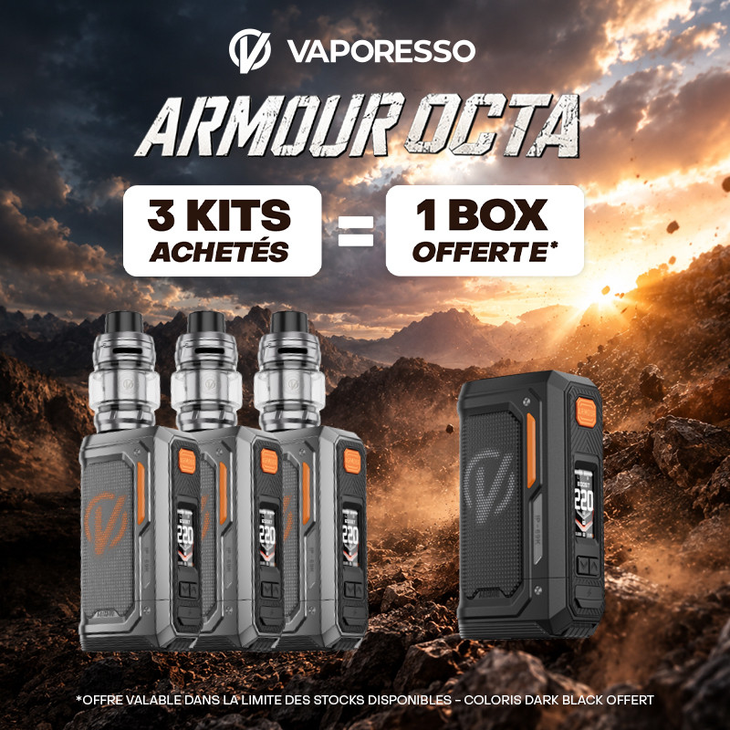 Pack Offre - Kit Armour Octa 220w avec iTank T Dual Mesh 6ml - Vaporesso 3+1 Box