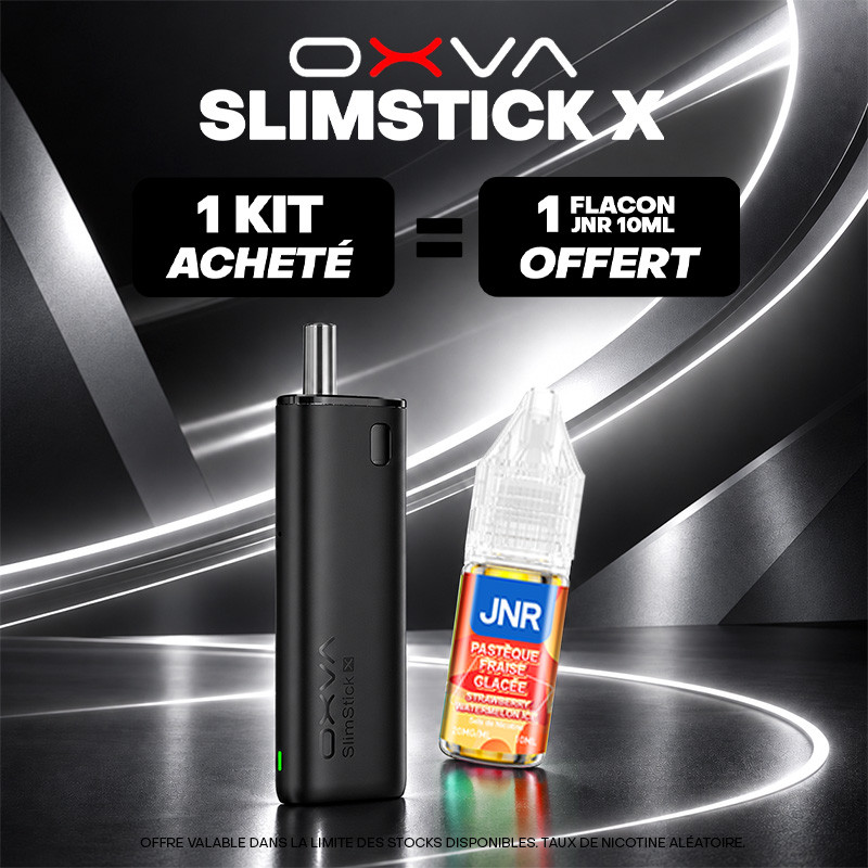 Pack Offre - Kit Pod SlimStick X 1400mAh - OXVA 1+1 flacon 10ml JNR