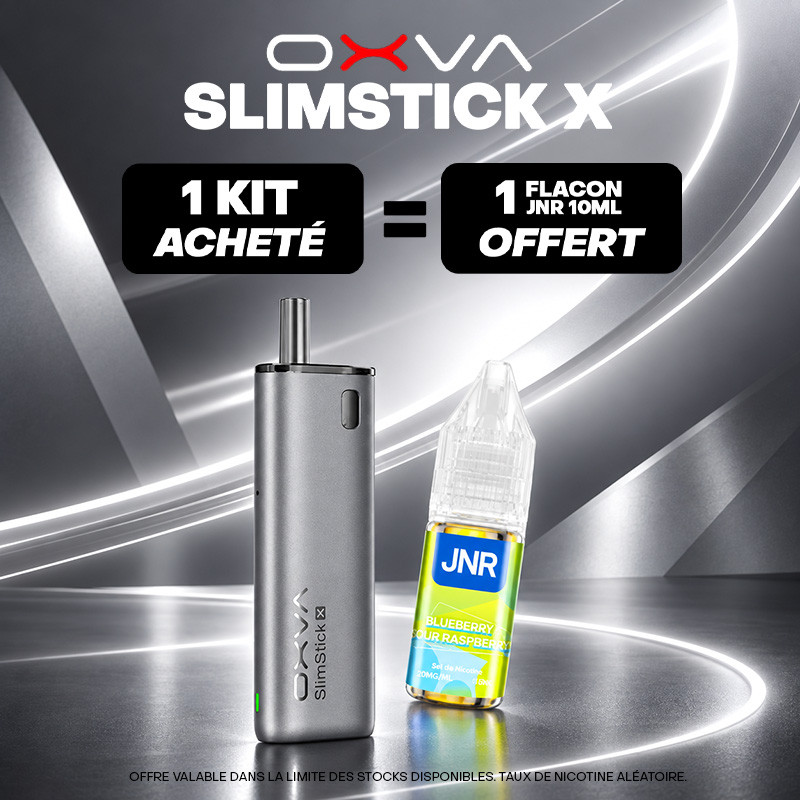 Pack Offre - Kit Pod SlimStick X 1400mAh - OXVA 1+1 flacon 10ml JNR