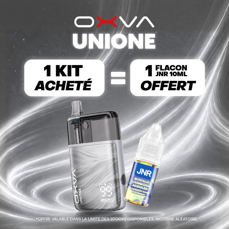 Pack Offre - Kit Pod Unione 1100mAh - OXVA 1+1 flacon 10ml JNR
