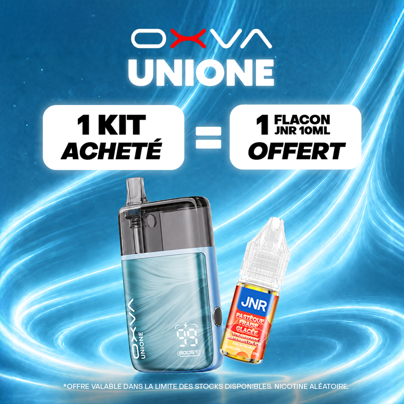 Pack Offre - Kit Pod Unione 1100mAh - OXVA 1+1 flacon 10ml JNR