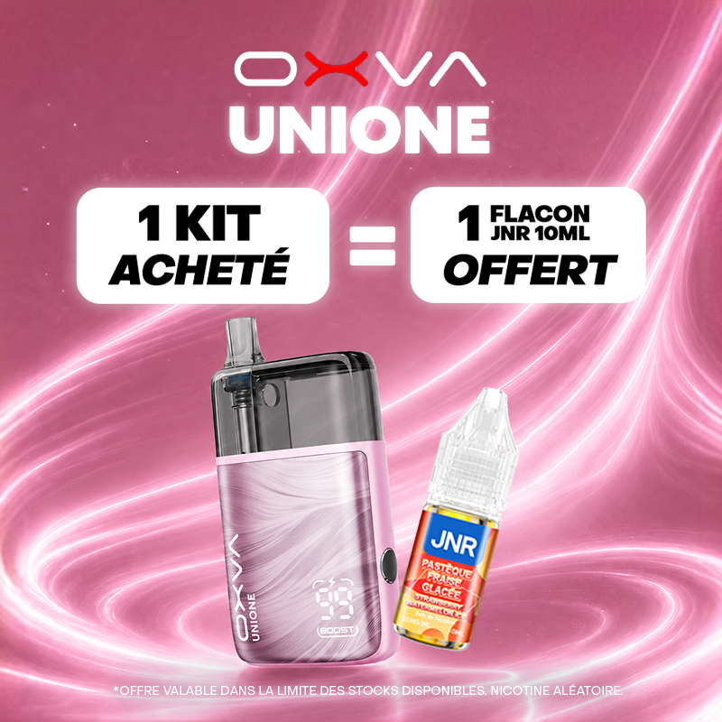 Pack Offre - Kit Pod Unione 1100mAh - OXVA 1+1 flacon 10ml JNR