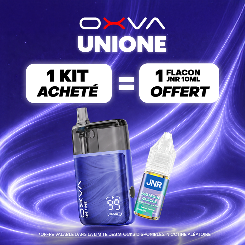 Pack Offre - Kit Pod Unione 1100mAh - OXVA 1+1 flacon 10ml JNR