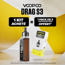 Pack Offre - Kit Pod Drag S3 avec PnP-X MTL - Voopoo 1+1 pack de cartouches PnP-X