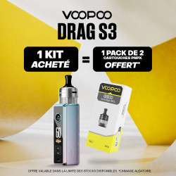 Pack Offre - Kit Pod Drag S3 avec PnP-X MTL - Voopoo 1+1 pack de cartouches PnP-X