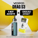 Pack Offre - Kit Pod Drag S3 avec PnP-X MTL - Voopoo 1+1 pack de cartouches PnP-X