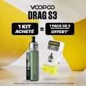Pack Offre - Kit Pod Drag S3 avec PnP-X MTL - Voopoo 1+1 pack de cartouches PnP-X