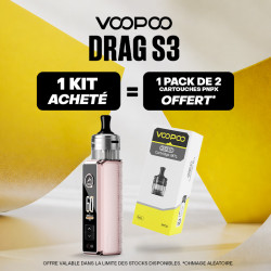 Pack Offre - Kit Pod Drag S3 avec PnP-X MTL - Voopoo 1+1 pack de cartouches PnP-X