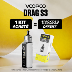 Pack Offre - Kit Pod Drag S3 avec PnP-X MTL - Voopoo 1+1 pack de cartouches PnP-X