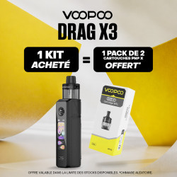 Pack Offre - Kit Pod Drag X3 avec PnP-X DTL - Voopoo 1+1 pack de cartouches PnP-X
