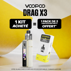 Pack Offre - Kit Pod Drag X3 avec PnP-X DTL - Voopoo 1+1 pack de cartouches PnP-X