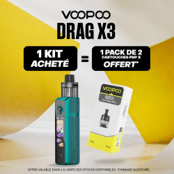Pack Offre - Kit Pod Drag X3 avec PnP-X DTL - Voopoo 1+1 pack de cartouches PnP-X