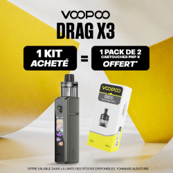 Pack Offre - Kit Pod Drag X3 avec PnP-X DTL - Voopoo 1+1 pack de cartouches PnP-X