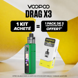Pack Offre - Kit Pod Drag X3 avec PnP-X DTL - Voopoo 1+1 pack de cartouches PnP-X