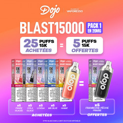 Pack Offre - Puff Dojo Blast 15K 20mg - Dojo by Vaporesso 25+5