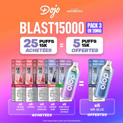 Pack Offre - Puff Dojo Blast 15K 20mg - Dojo by Vaporesso 25+5