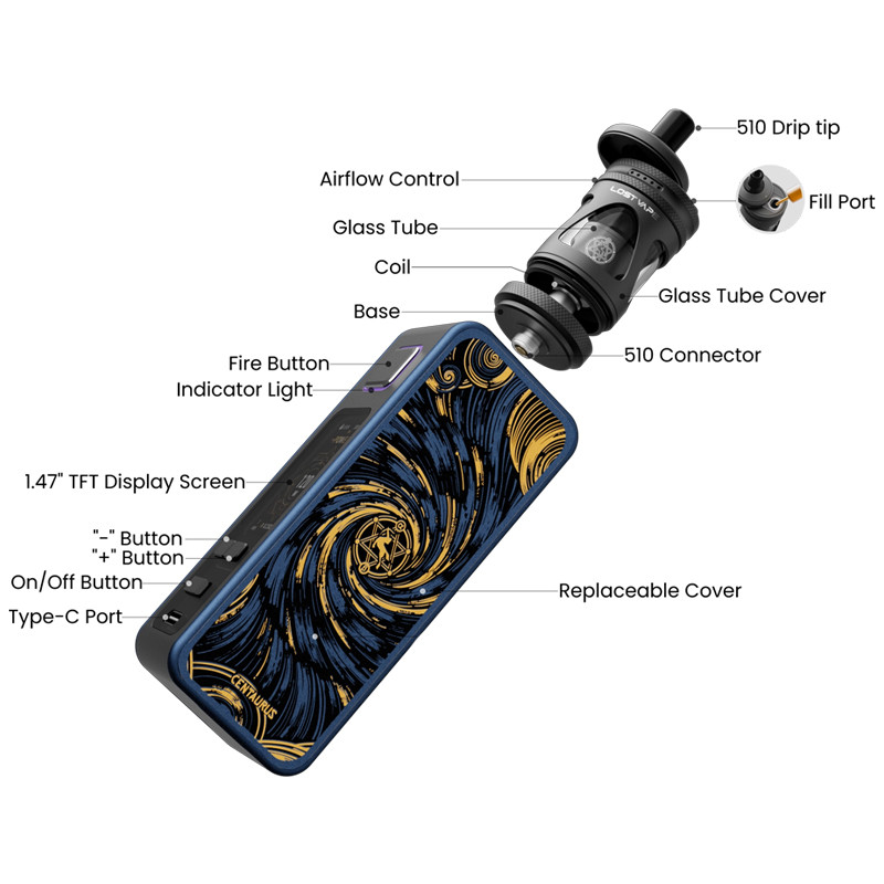 Kit Centaurus M120S avec Centaurus Nano MTL - Lost Vape