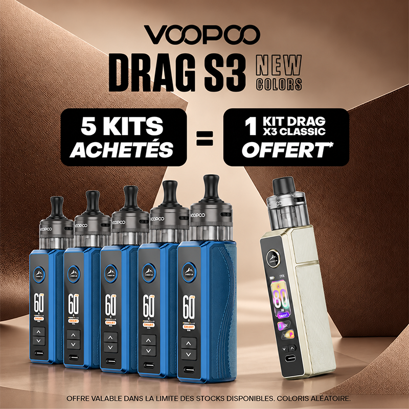 Pack Offre - Kit Pod Drag S3 avec PnP-X MTL - Voopoo 5+1 Drag X3 Classic